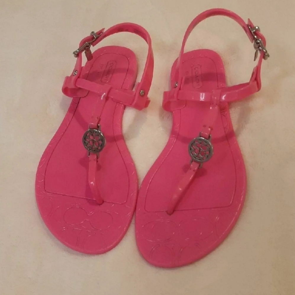 Coach Jelly Pink Sandals